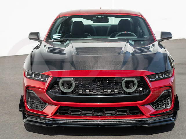 2024-UP FORD MUSTANG ECOBOOST & GT | GTV STYLE FRONT UPPER GRILLE LED AIR INTAKES